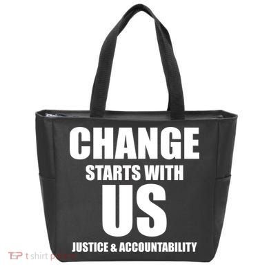 Change Starts With US Justice Peace Tote Bag