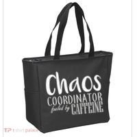 Chaos Coordinator Fueled By Caffeine Tote Bag thumb 2