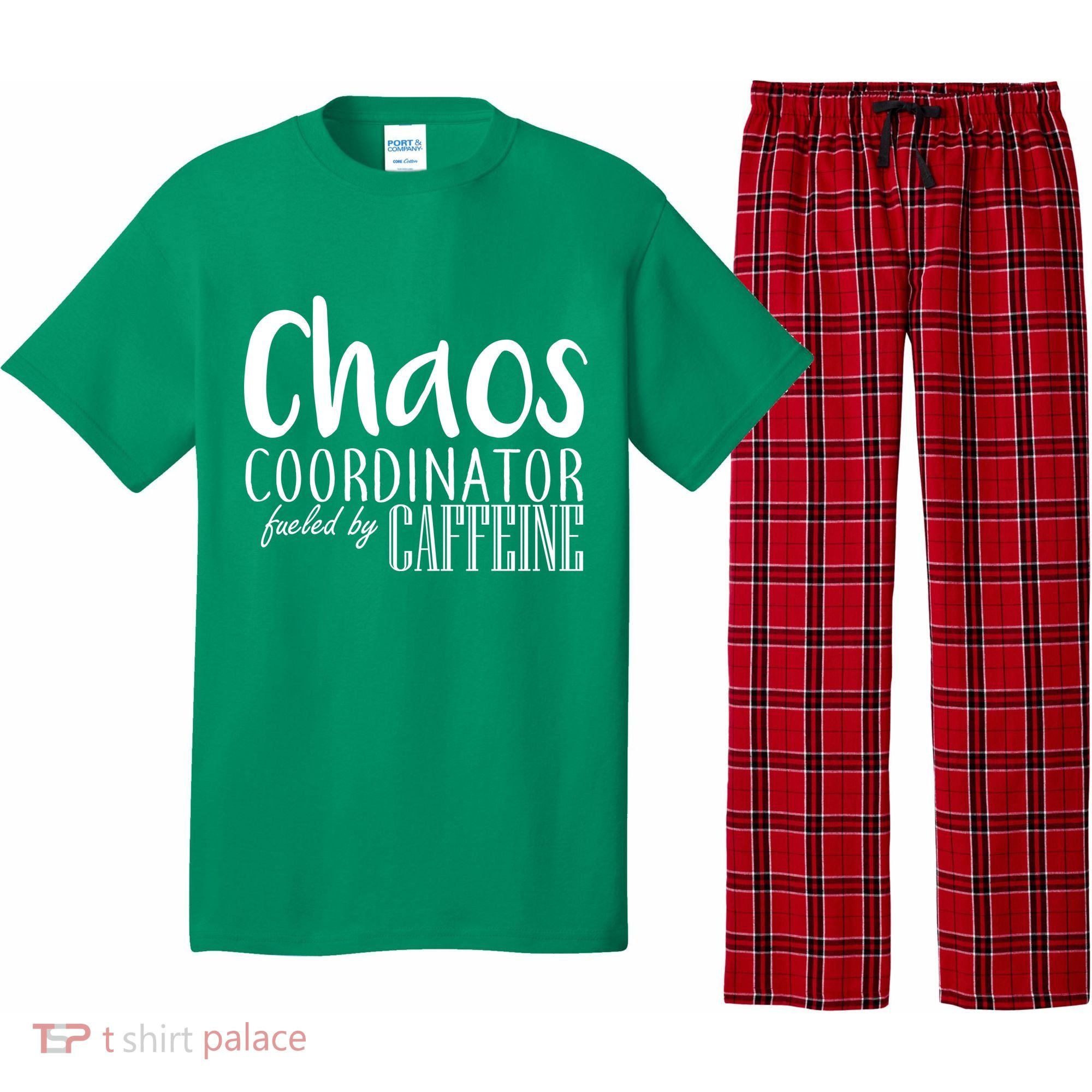 Chaos Coordinator Fueled By Caffeine Pajama Set