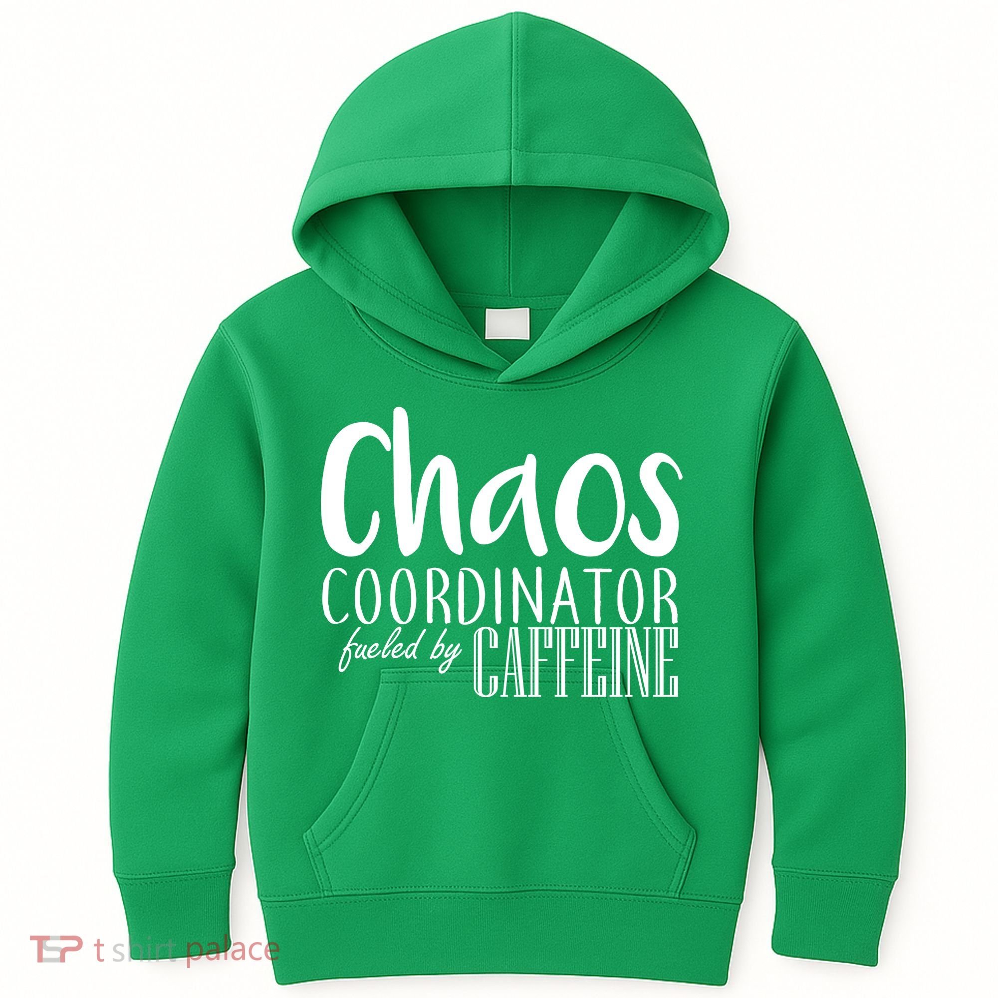 Chaos Coordinator Fueled By Caffeine Kids Hoodie