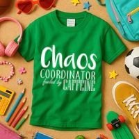 Chaos Coordinator Fueled By Caffeine Kids T-Shirt thumb 3