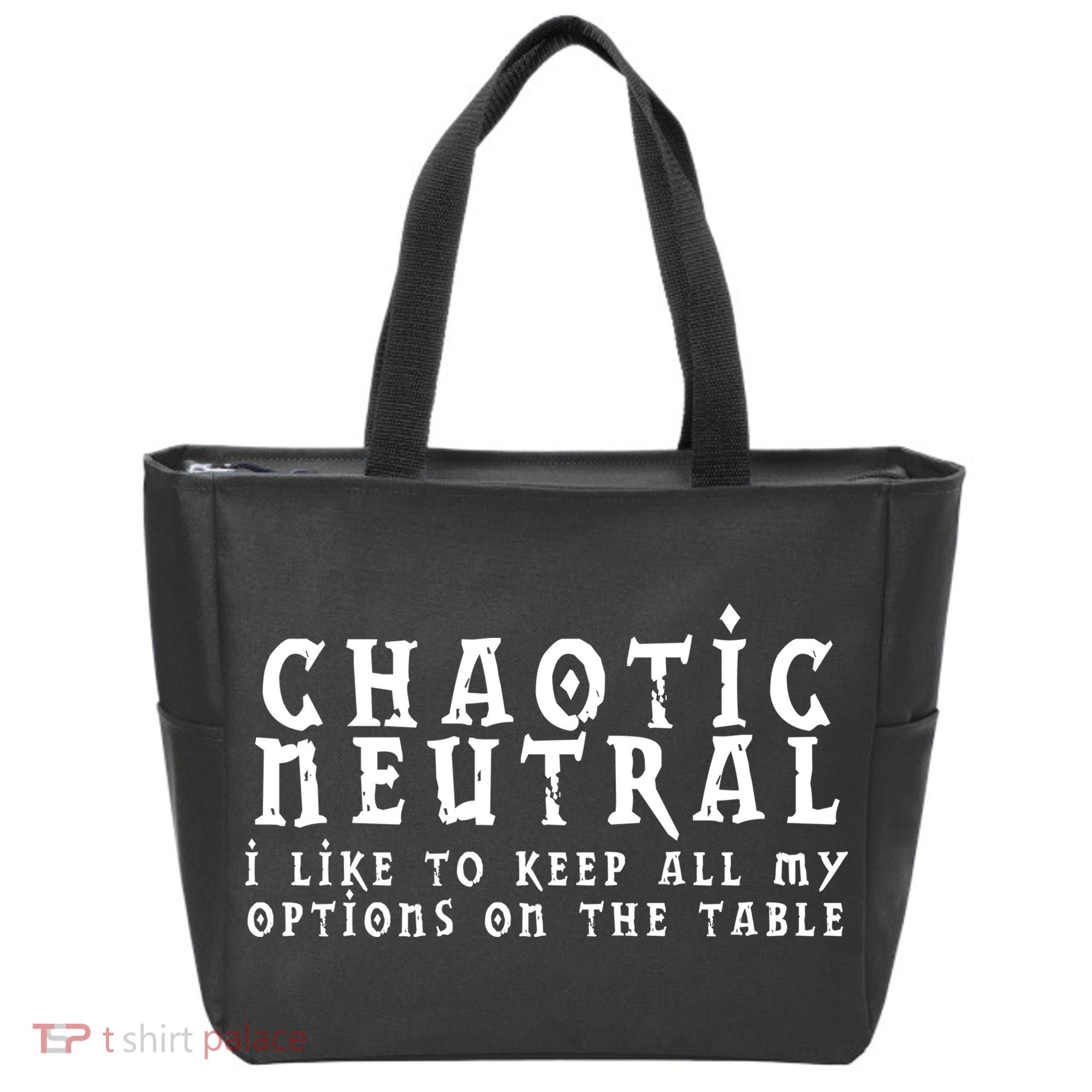 Chaotic Neutral Alignment Tote Bag
