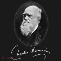 Charles Darwin Portrait Signature Evolution Atheist Science Backpack thumb 2