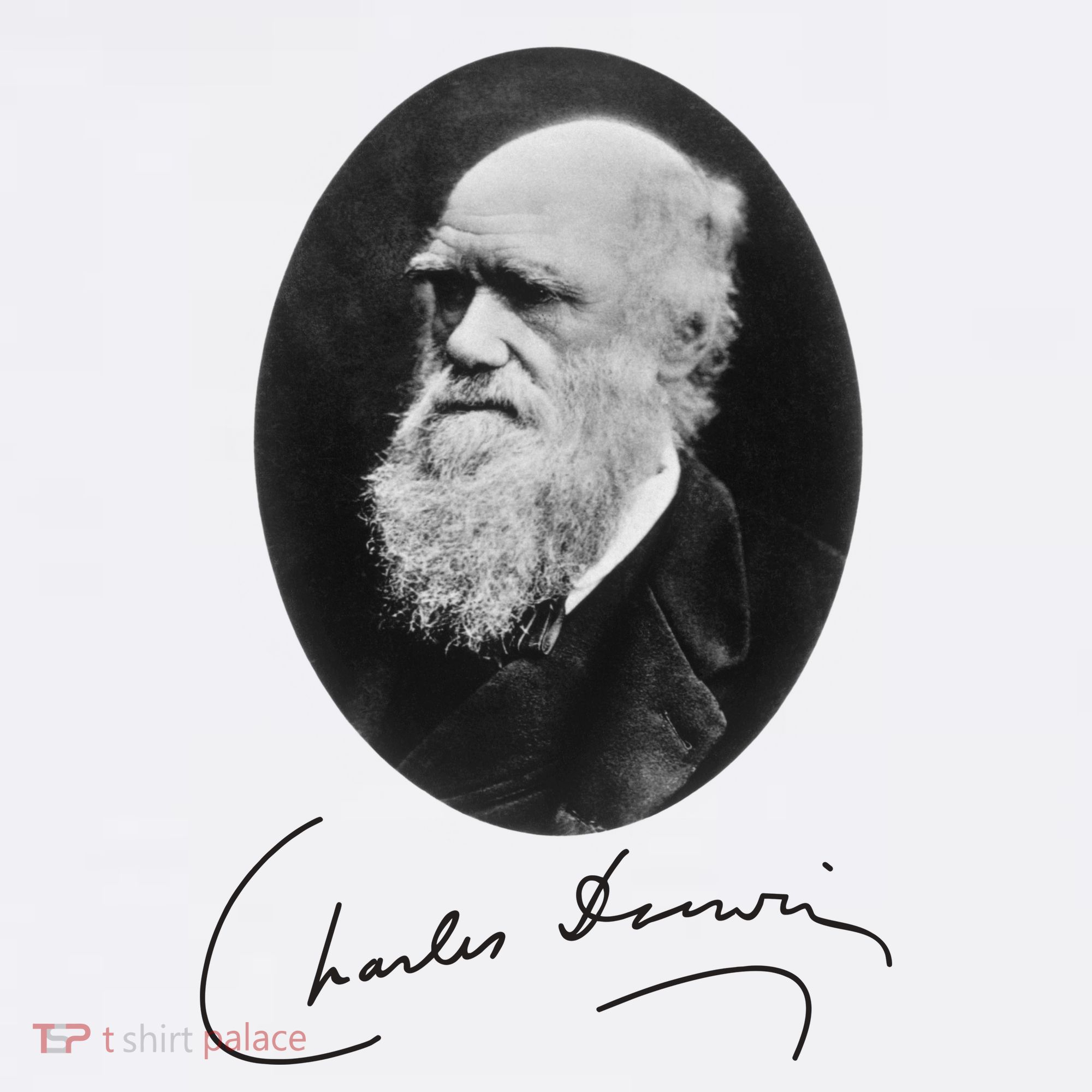 Charles Darwin Portrait Signature Evolution Atheist Science Coffee Mug