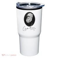 Charles Darwin Portrait Signature Evolution Atheist Science Tumbler thumb 0