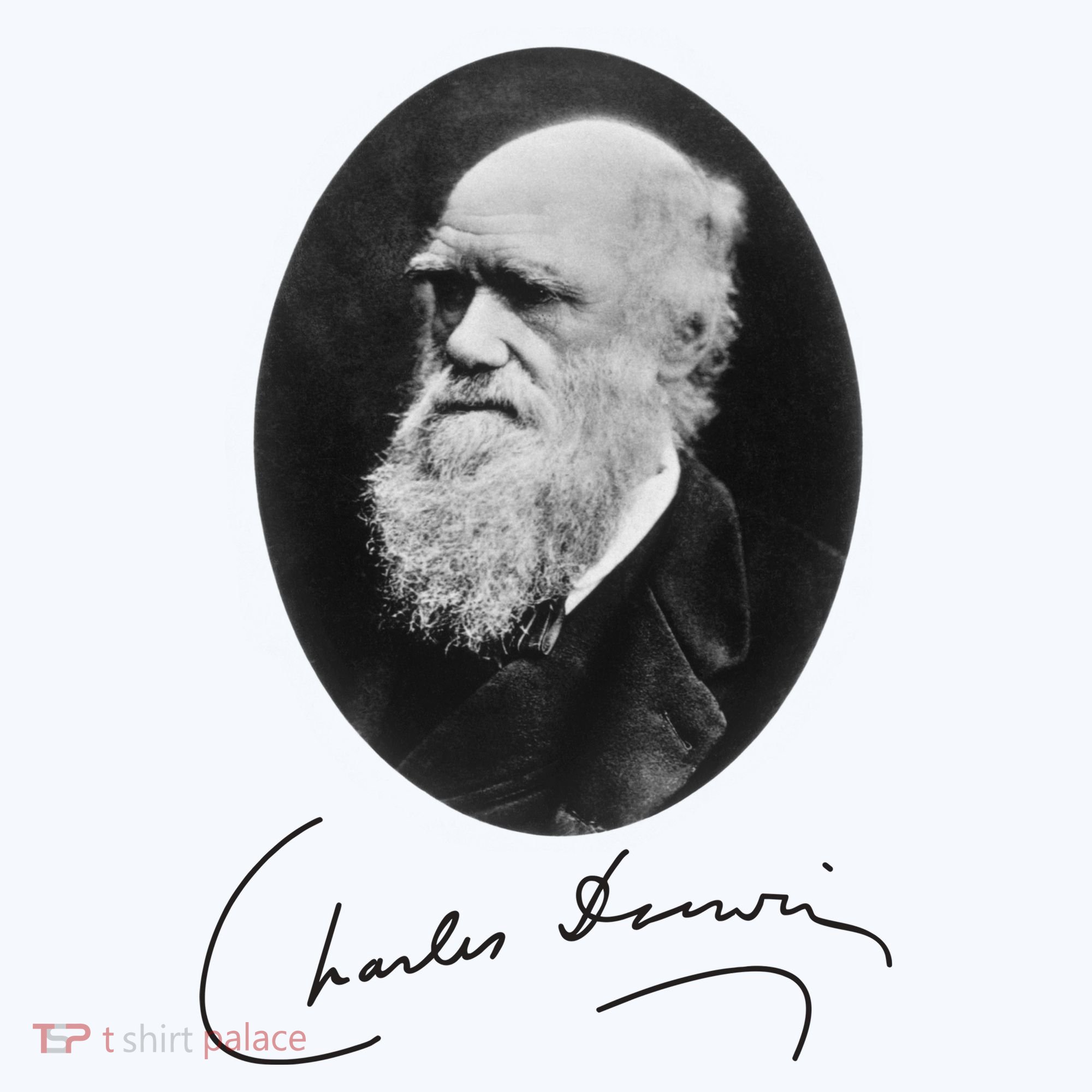Charles Darwin Portrait Signature Evolution Atheist Science Ornament