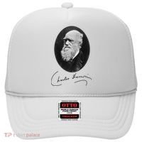Charles Darwin Portrait Signature Evolution Atheist Science Hat thumb 0