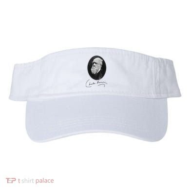 Charles Darwin Portrait Signature Evolution Atheist Science Visor