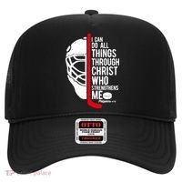 Christian Hockey Bible Verse Philippians Religious Hockey Gift Hat thumb 0