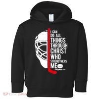 Christian Hockey Bible Verse Philippians Religious Hockey Gift Toddler Hoodie thumb 0