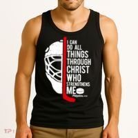 Christian Hockey Bible Verse Philippians Religious Hockey Gift Tank Top thumb 3