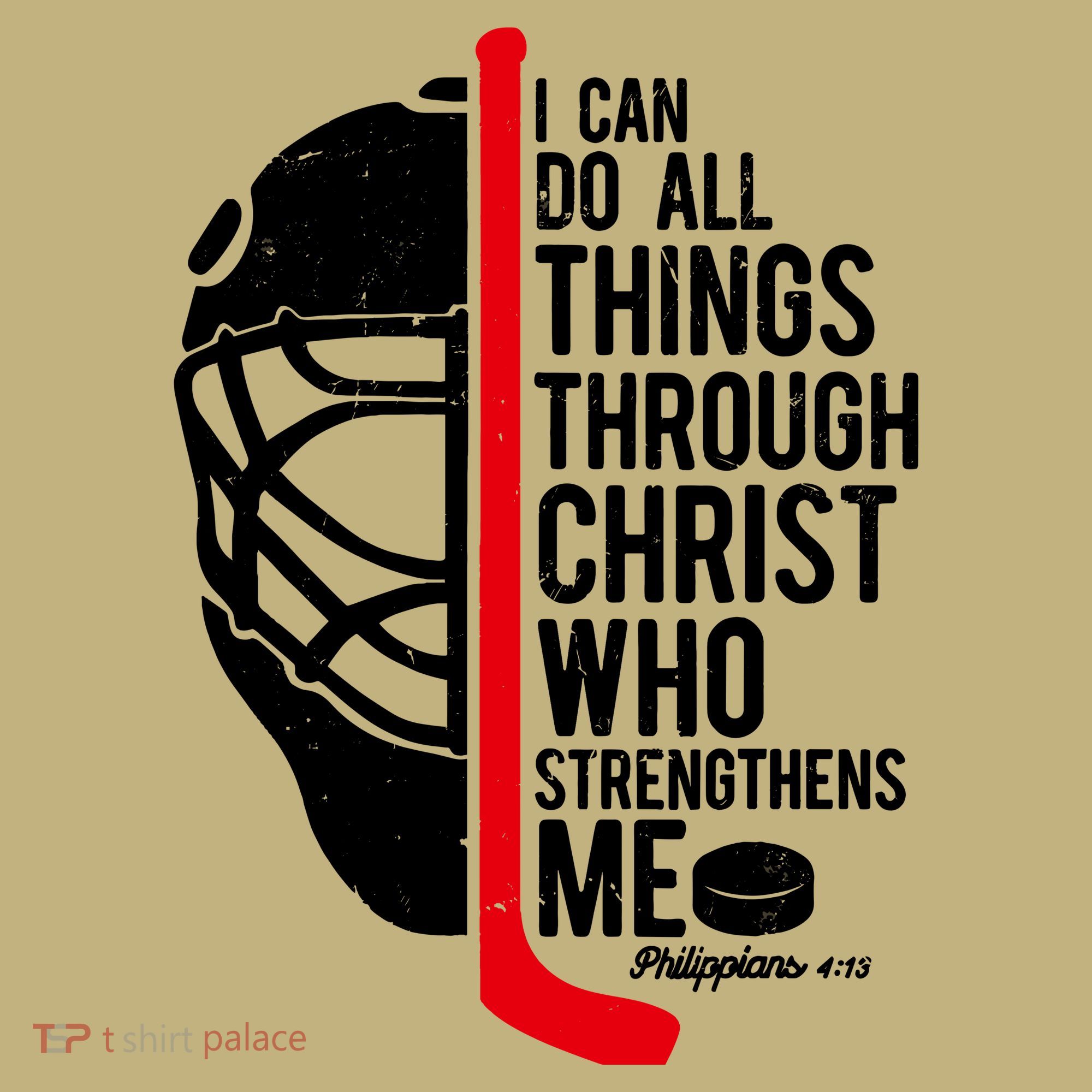 Christian Hockey Bible Verse Philippians Religious Hockey Gift Hoodie