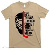 Christian Hockey Bible Verse Philippians Religious Hockey Gift T-Shirt thumb 0