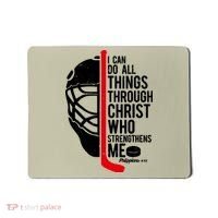 Christian Hockey Bible Verse Philippians Religious Hockey Gift Mousepad thumb 0
