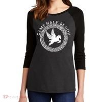 Camp Half Blood Women's Tri-Blend 3/4-Sleeve Raglan Shirt thumb 2