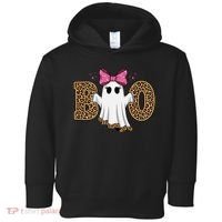Cute Halloween Boo Ghost Vibes Spooky Season Toddler Hoodie thumb 0
