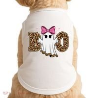 Cute Halloween Boo Ghost Vibes Spooky Season Doggie Tank thumb 0