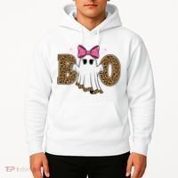 Cute Halloween Boo Ghost Vibes Spooky Season Hoodie thumb 2