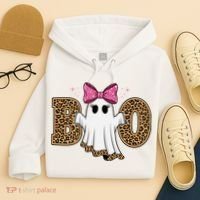 Cute Halloween Boo Ghost Vibes Spooky Season Hoodie thumb 4
