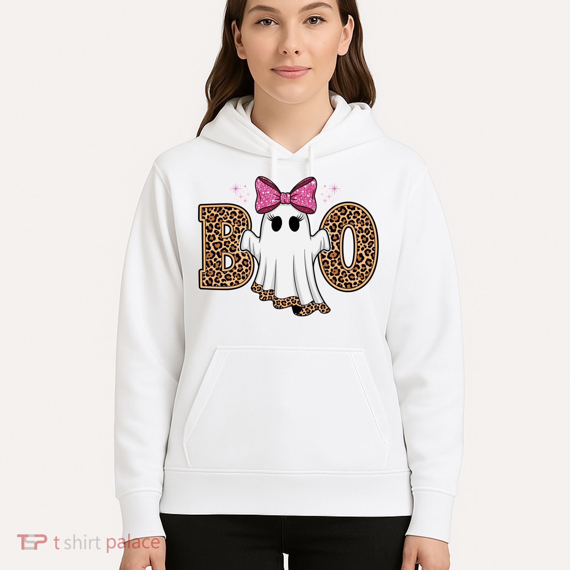 Cute Halloween Boo Ghost Vibes Spooky Season Hoodie