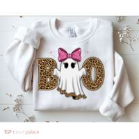 Cute Halloween Boo Ghost Vibes Spooky Season Sweatshirt thumb 2