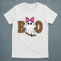 Cute Halloween Boo Ghost Vibes Spooky Season T-Shirt thumb 5