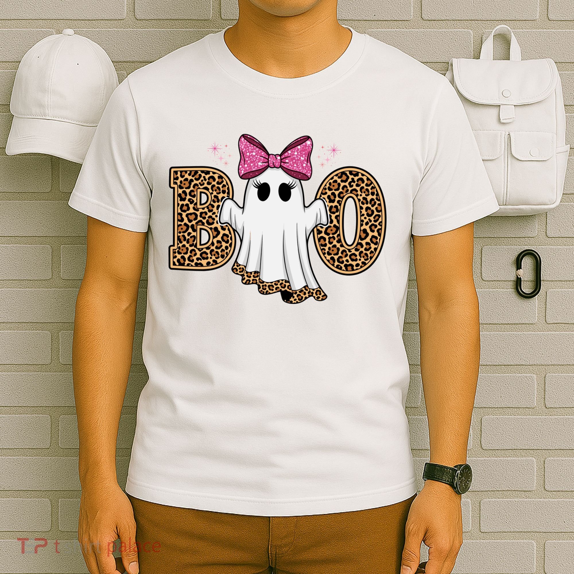 Cute Halloween Boo Ghost Vibes Spooky Season T-Shirt