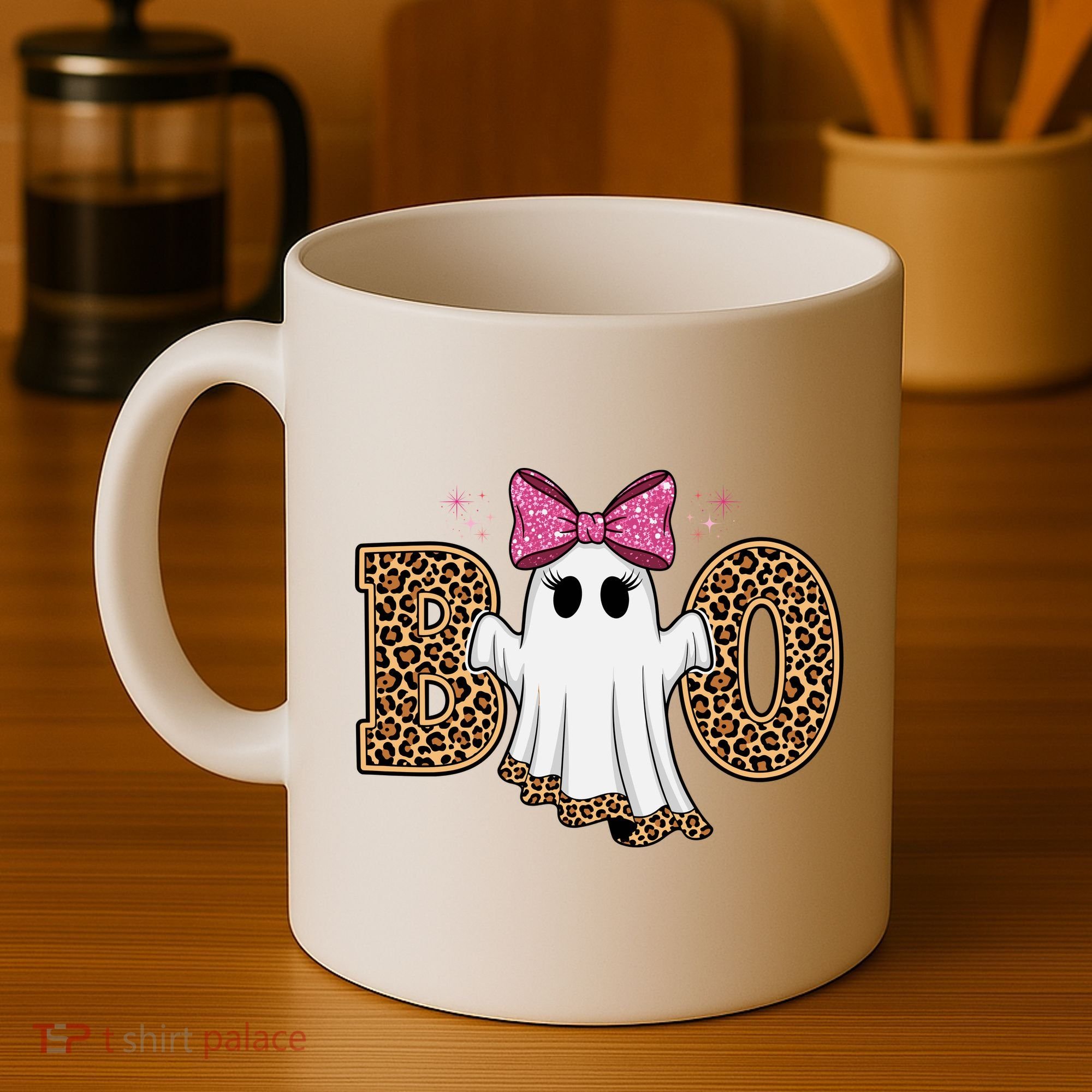 Cute Halloween Boo Ghost Vibes Spooky Season Coffee Mug