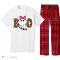 Cute Halloween Boo Ghost Vibes Spooky Season Pajama Set thumb 0