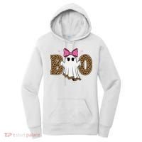 Cute Halloween Boo Ghost Vibes Spooky Season Women's Hoodie thumb 0