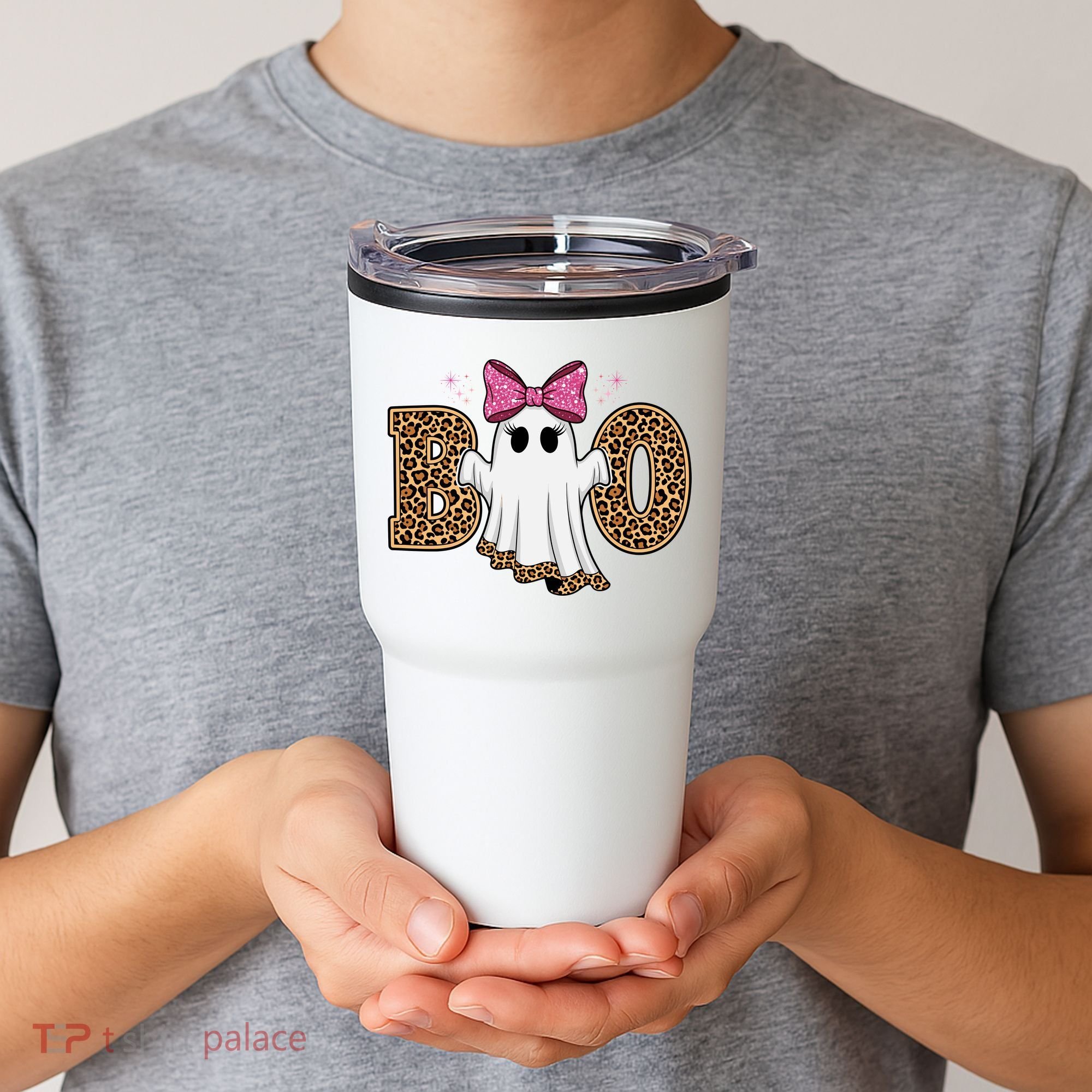 Cute Halloween Boo Ghost Vibes Spooky Season Tumbler