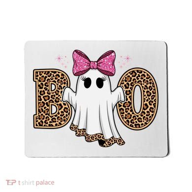 Cute Halloween Boo Ghost Vibes Spooky Season Mousepad