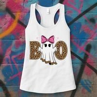 Cute Halloween Boo Ghost Vibes Spooky Season Women's Tank Top thumb 3