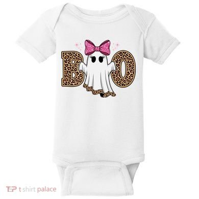 Cute Halloween Boo Ghost Vibes Spooky Season Baby Bodysuit