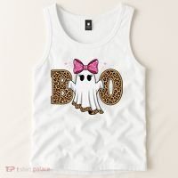 Cute Halloween Boo Ghost Vibes Spooky Season Tank Top thumb 2