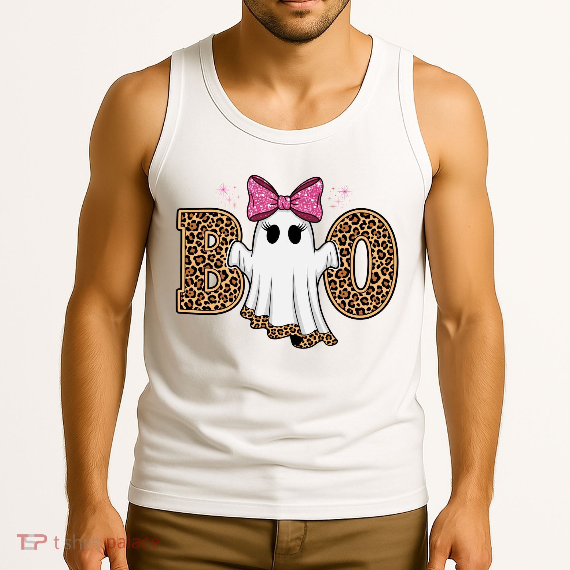 Cute Halloween Boo Ghost Vibes Spooky Season Tank Top