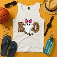 Cute Halloween Boo Ghost Vibes Spooky Season Tank Top thumb 4