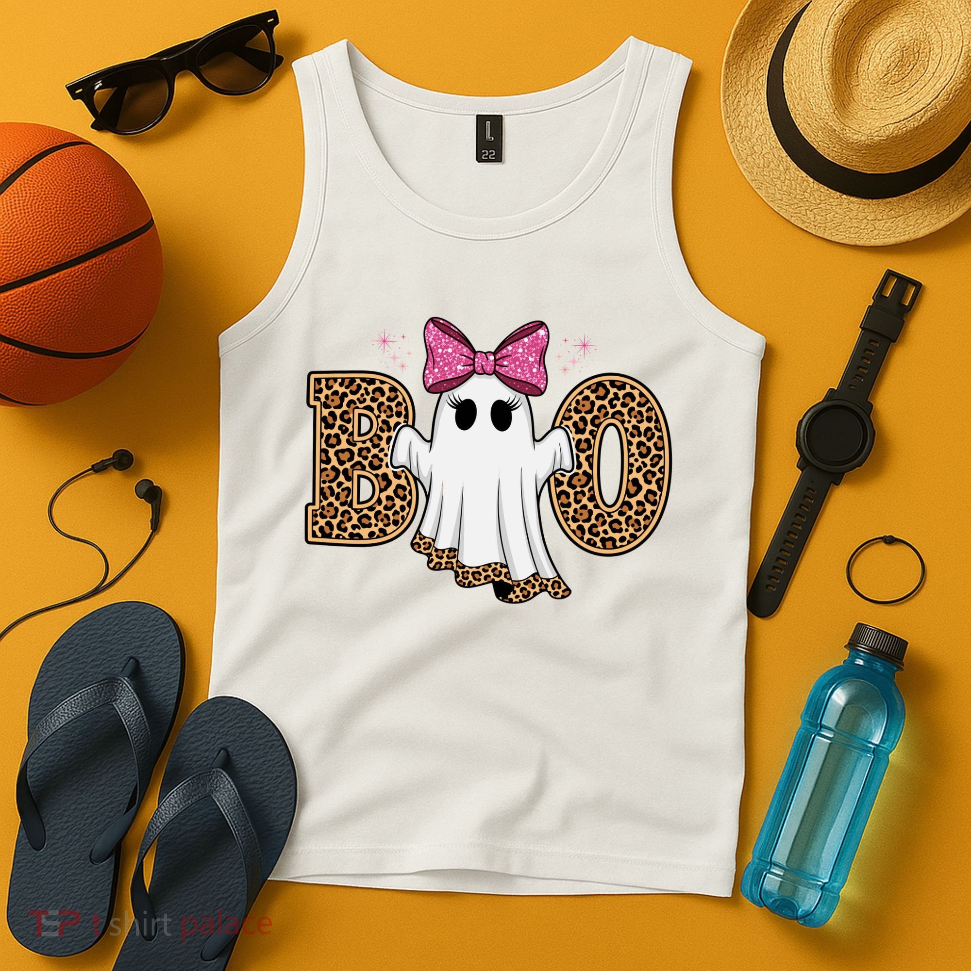 Cute Halloween Boo Ghost Vibes Spooky Season Tank Top