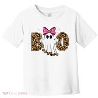 Cute Halloween Boo Ghost Vibes Spooky Season Toddler T-Shirt thumb 0