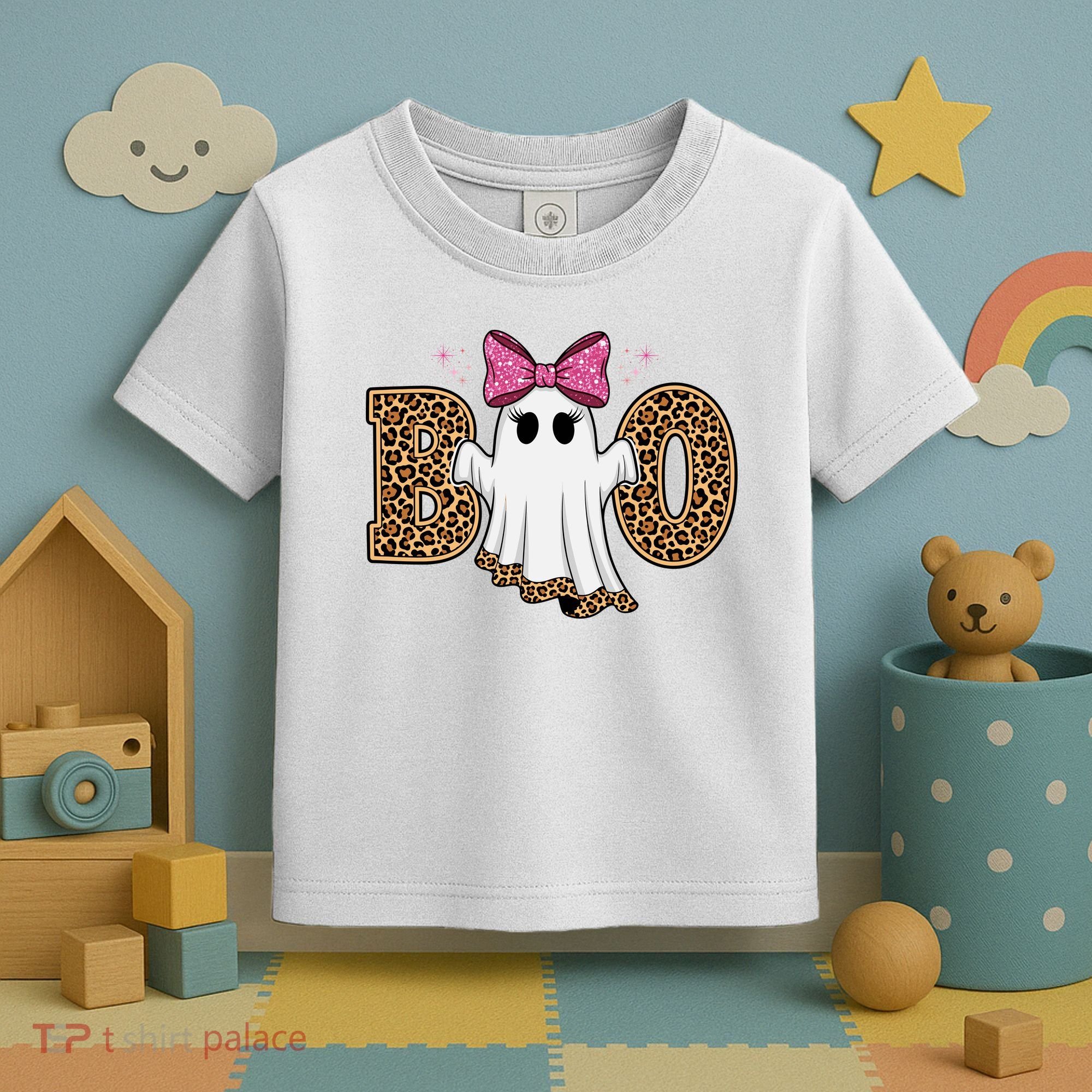 Cute Halloween Boo Ghost Vibes Spooky Season Toddler T-Shirt