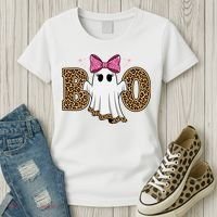 Cute Halloween Boo Ghost Vibes Spooky Season Women's T-Shirt thumb 3