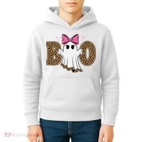 Cute Halloween Boo Ghost Vibes Spooky Season Kids Hoodie thumb 4