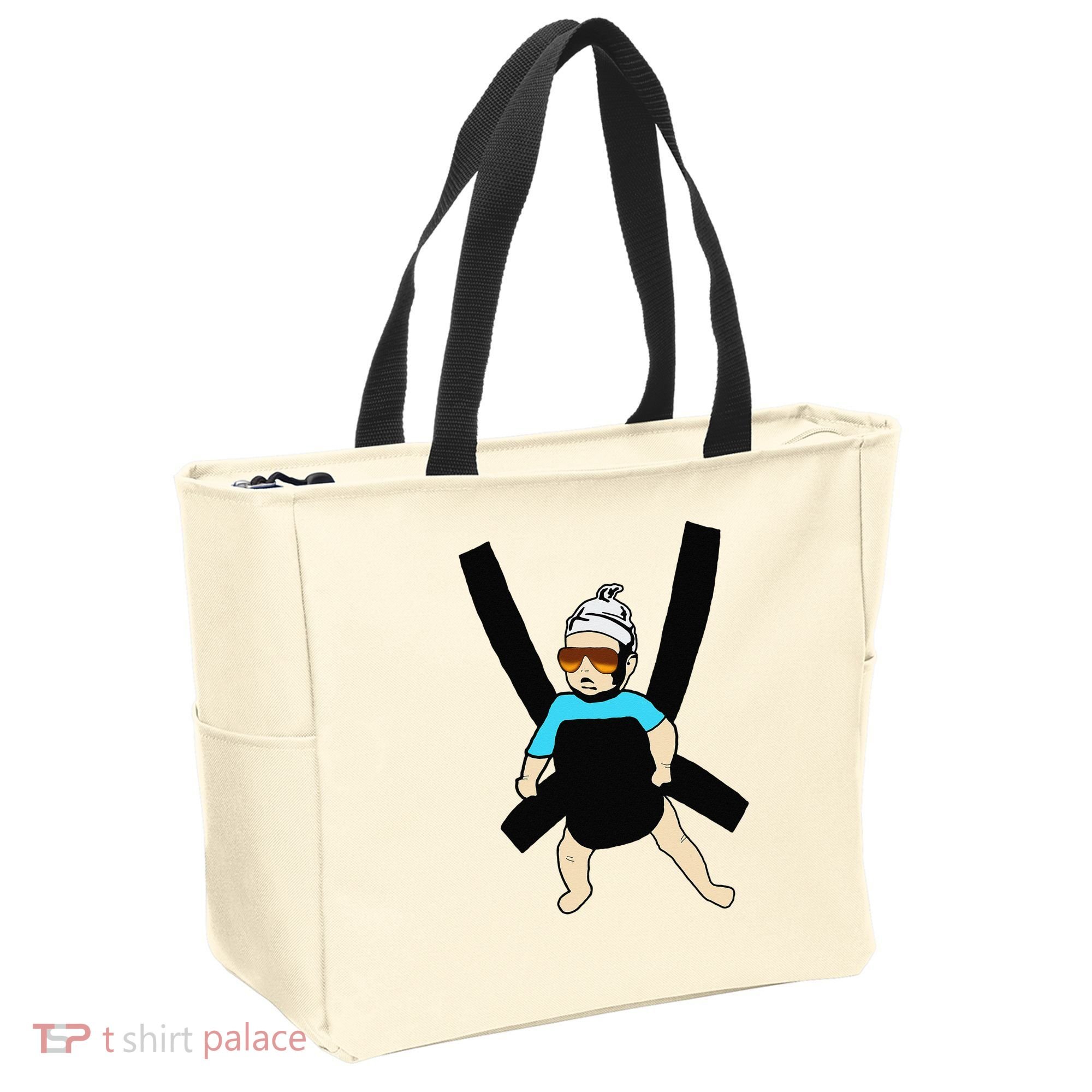 Carlos Hangover Baby with sunglasses in a strap Tote Bag
