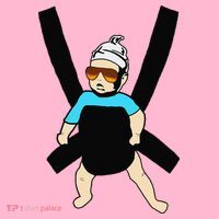 Carlos Hangover Baby with sunglasses in a strap Coaster thumb 2