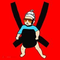Carlos Hangover Baby with sunglasses in a strap Santa Hat thumb 1