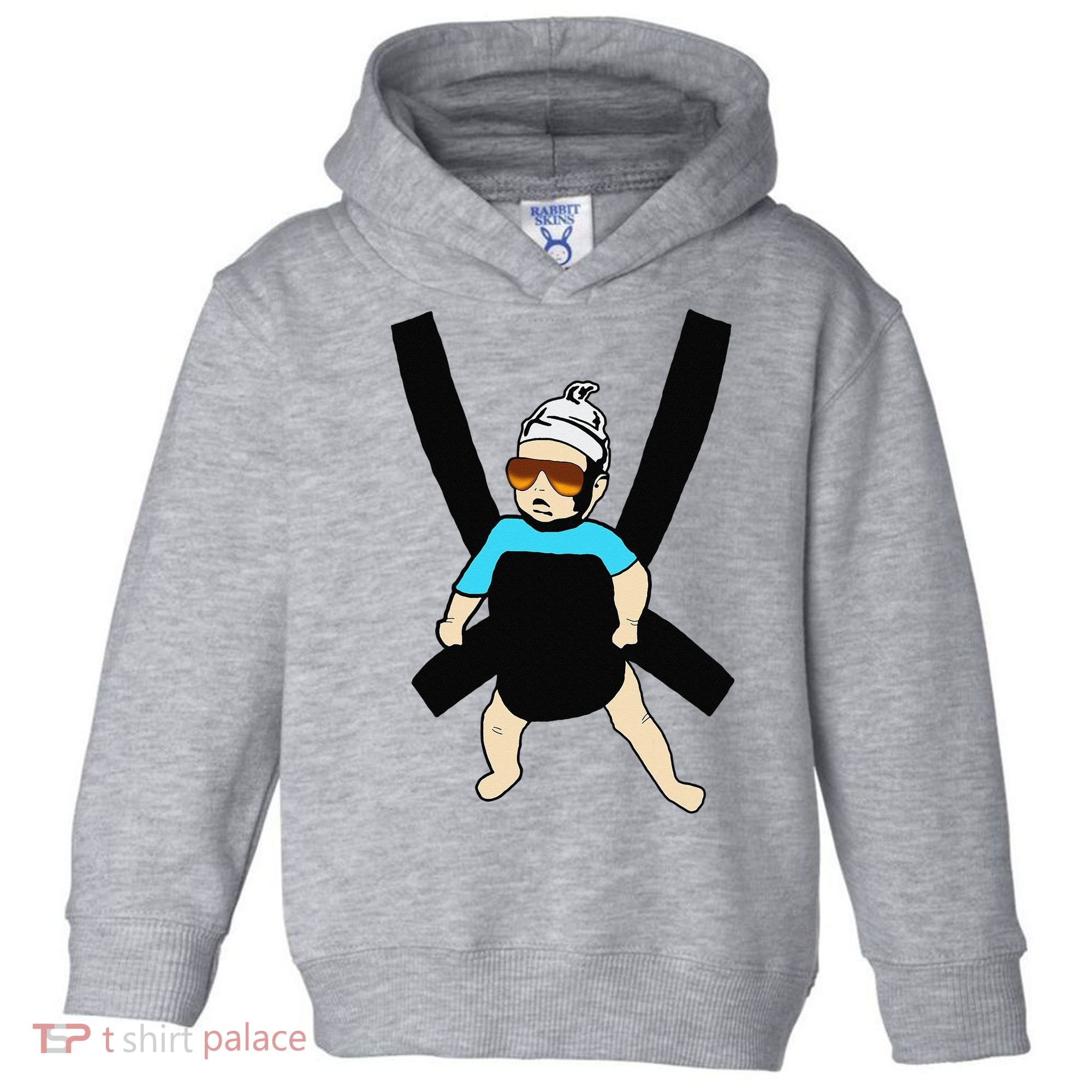 Carlos Hangover Baby with sunglasses in a strap Toddler Hoodie