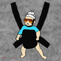 Carlos Hangover Baby with sunglasses in a strap Toddler Hoodie thumb 2
