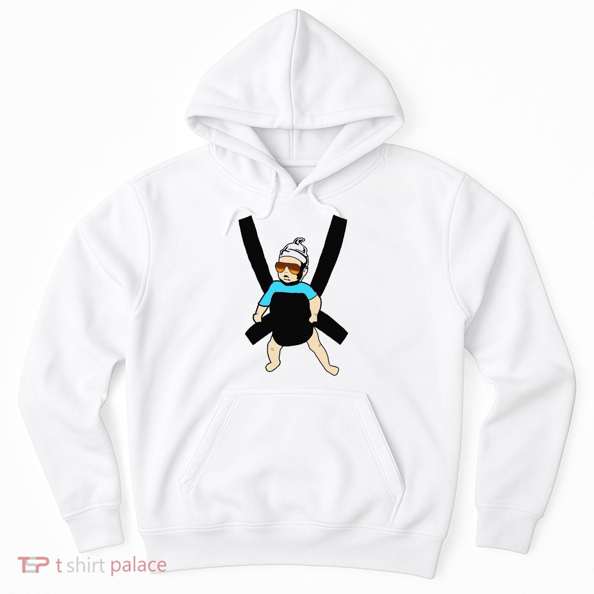 Carlos Hangover Baby with sunglasses in a strap Hoodie