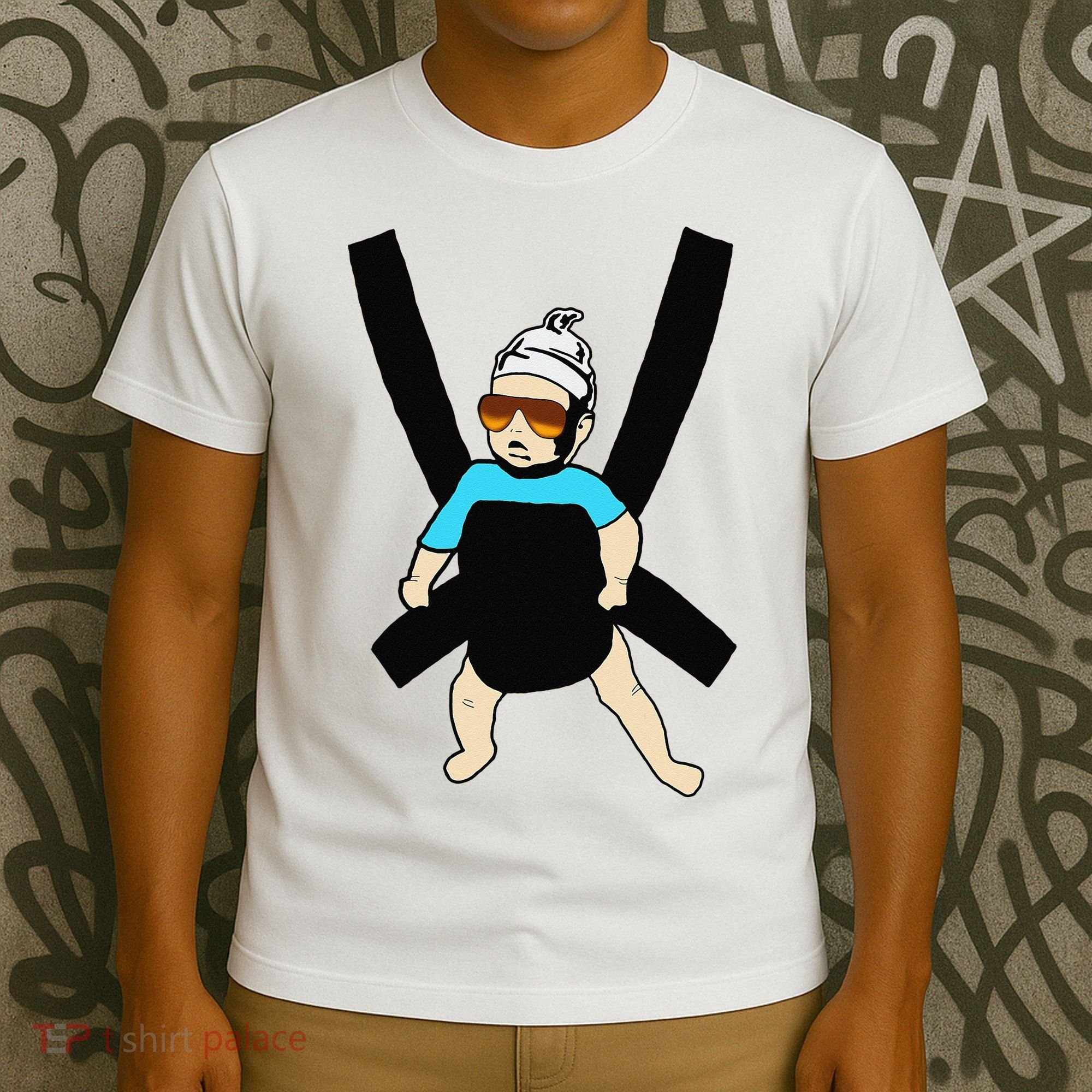 Carlos Hangover Baby with sunglasses in a strap T-Shirt