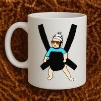 Carlos Hangover Baby with sunglasses in a strap Coffee Mug thumb 2